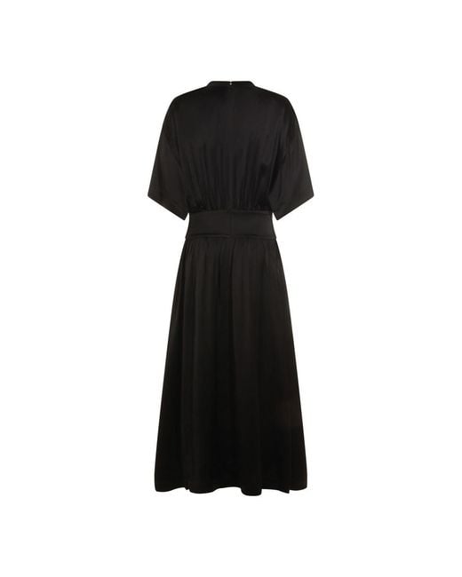 Totême Black Totême Crewneck Satin Dress