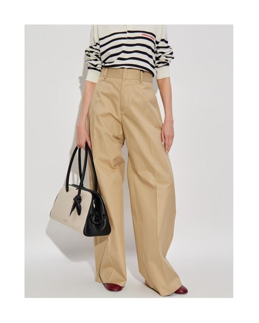 DSquared² Natural Logo Plaque Tailored Trousers