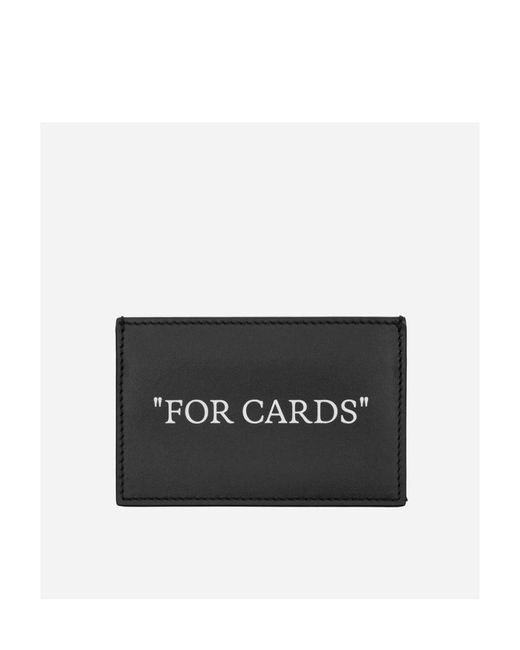 Off-White c/o Virgil Abloh Black Quote Leather Cardholder for men