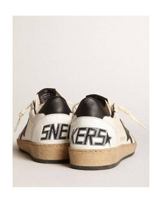 Golden Goose Deluxe Brand White Ball-Star Lace-Up Sneakers for men