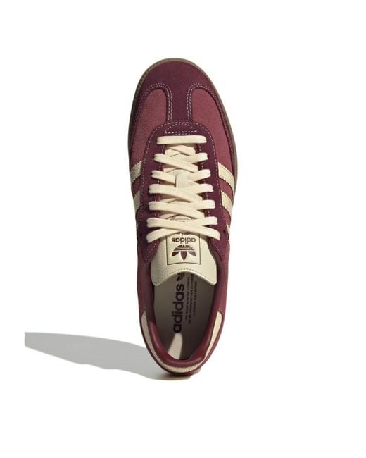 Adidas Originals Brown Samba Leather Sneakers for men