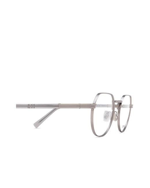 Zegna White Ez5286 Round Glasses for men
