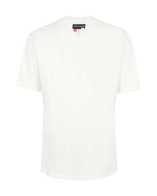 Vision Of Super White Graphic-Print Cotton T-Shirt for men