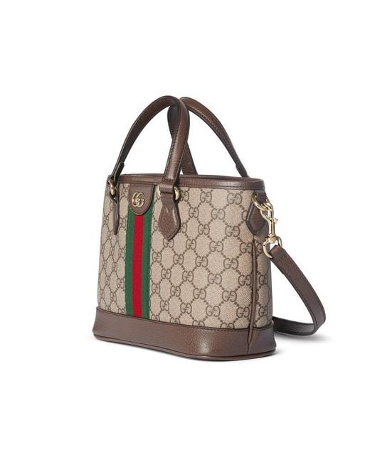 Gucci Brown Ophidia Small Tote Bag