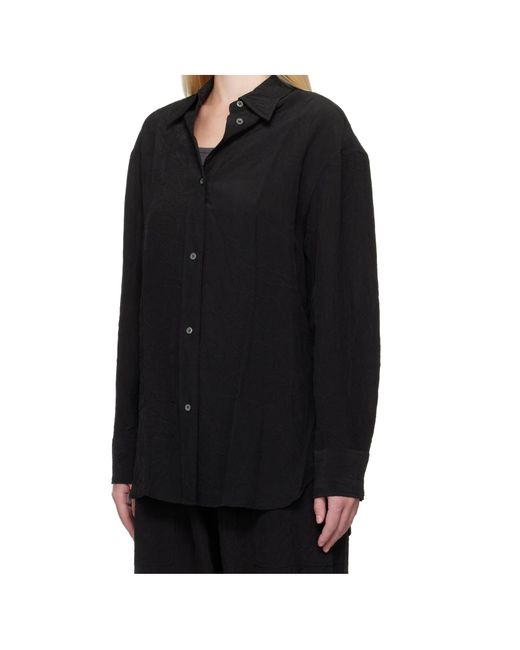 Studio Nicholson Brown Long-Sleeved Buttoned Shirt
