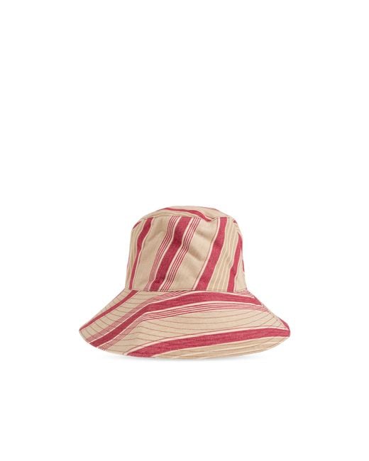 Isabel Marant Pink Shaelyn Striped Hat