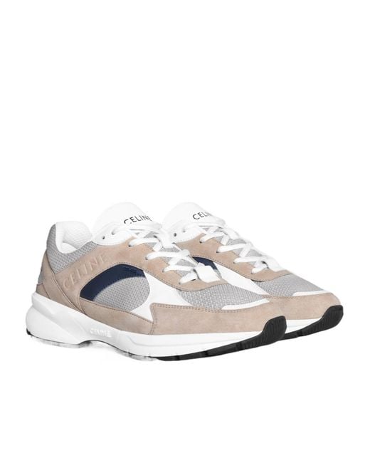 Céline White Runner Cr-03 Low Lace-Up Sneaker