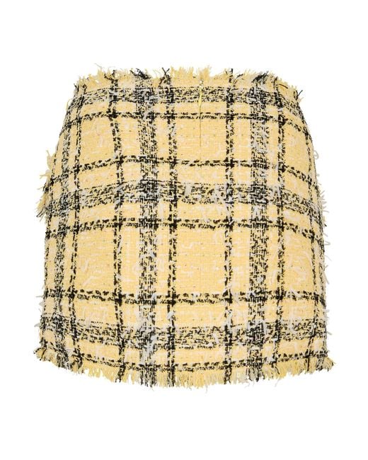 Balmain Metallic Glitter Tweed Mini Skirt