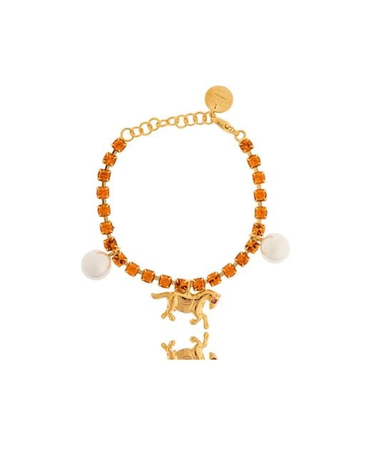 Marni Metallic Embellished Charm Bracelet