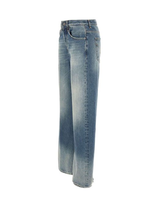 Dondup Blue Jacklyn Distressed High-Waisted Jeans