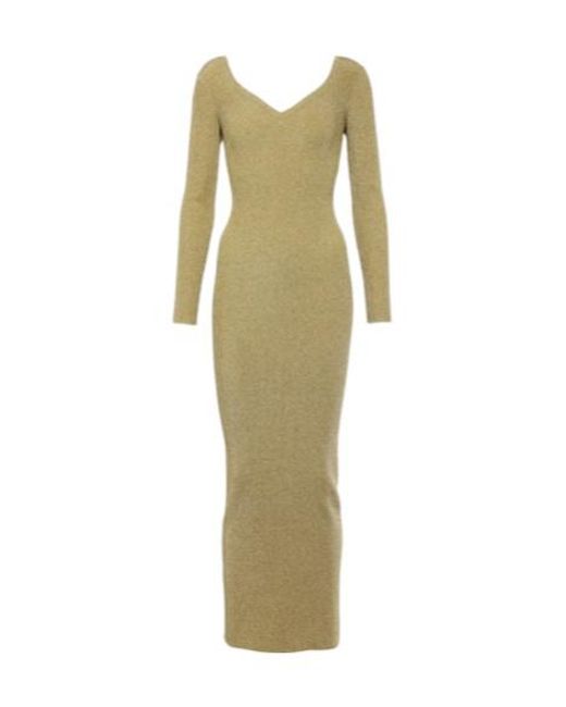 Nina Ricci Green Lame Maxi Dress