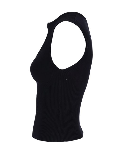 MARINE SERRE Black Cut-Out Detailed Knitted Top