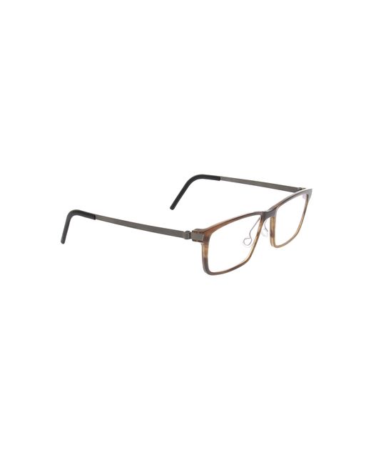 Lindberg Brown Rectangle Frame Glasses