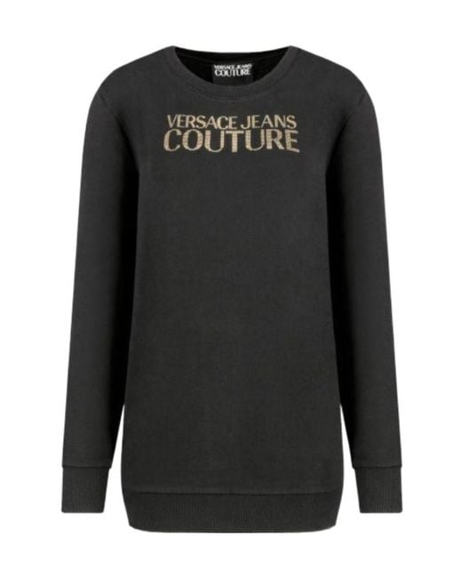 Versace Jeans Black Logo Details Sweater