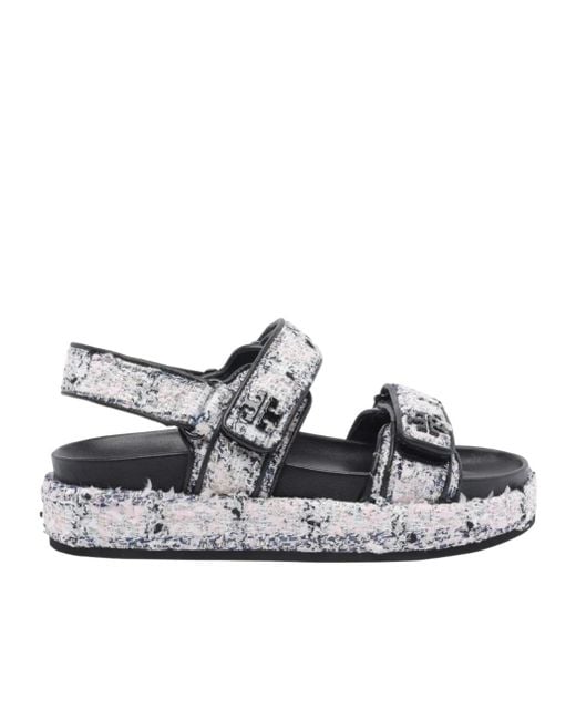 Tory Burch Multicolor Logo-Detailed Open Toe Sandals