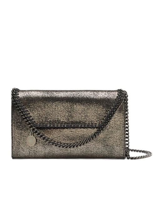 Stella McCartney Gray Falabella Wallet Crossbody Bag