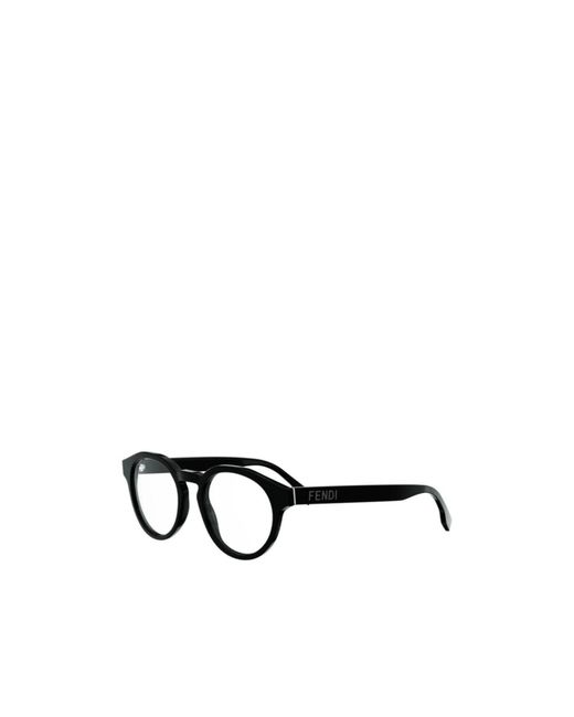 Fendi White Eyewear Round Frame Glasses for men