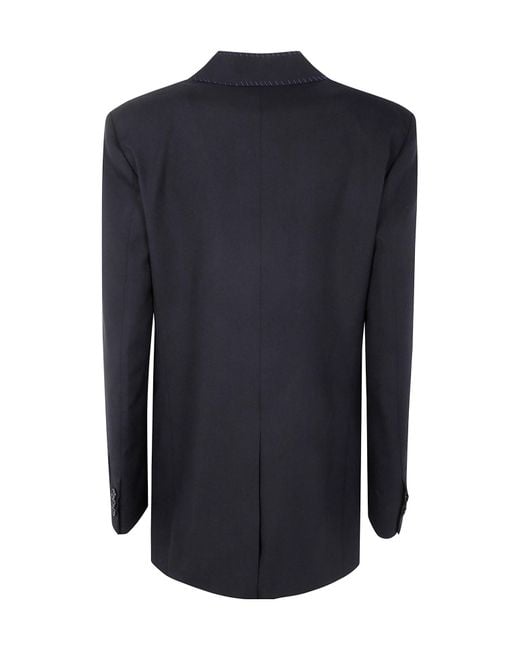 Marni Blue Single Breasted Long Jacket