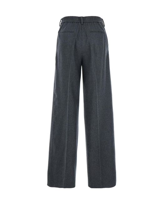 Pt Pantaloni Blue Pt Torino High-Waist Flared Pants