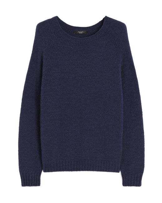 Weekend by Maxmara Blue Ghiacci Crewneck Long-Sleeved Jumper