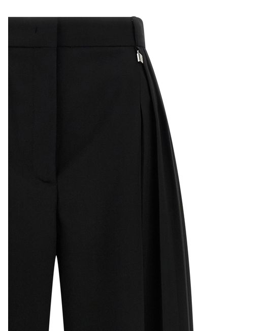 GIUSEPPE DI MORABITO Black Pleated Wide-Leg Pants