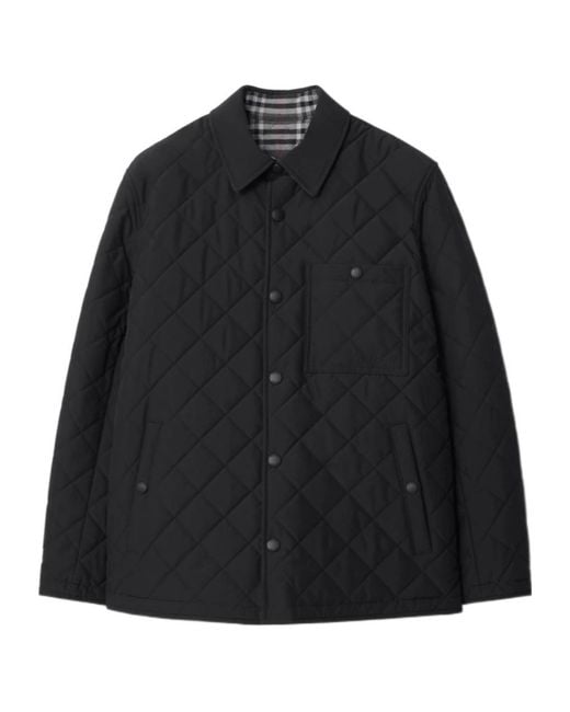 Burberry Black Reversible Quilted Jacket for men