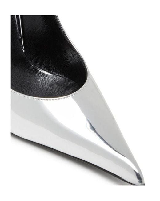 DIESEL White D-Ten Half-Metallic Pumps