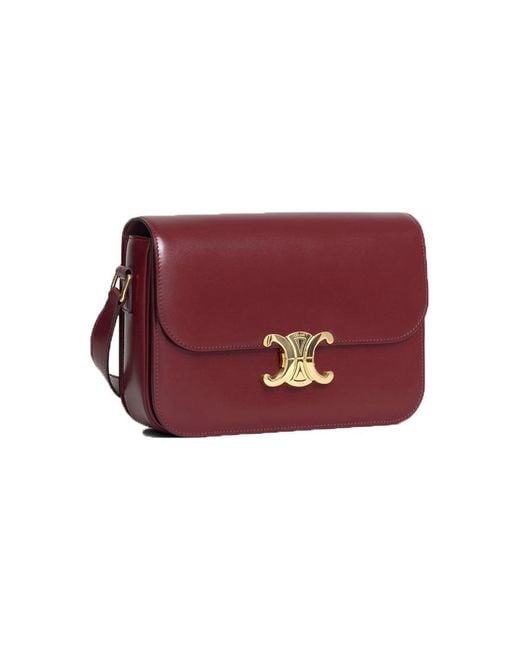 Céline Red Classique Triomphe Bag