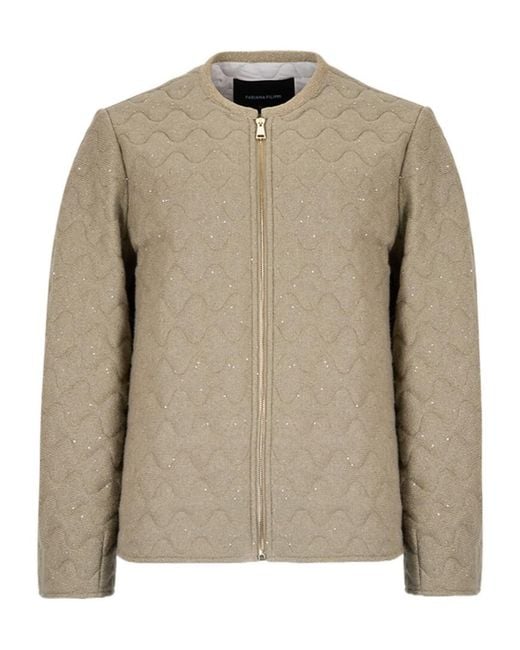 Fabiana Filippi Natural Long-Sleeved Casual Jacket