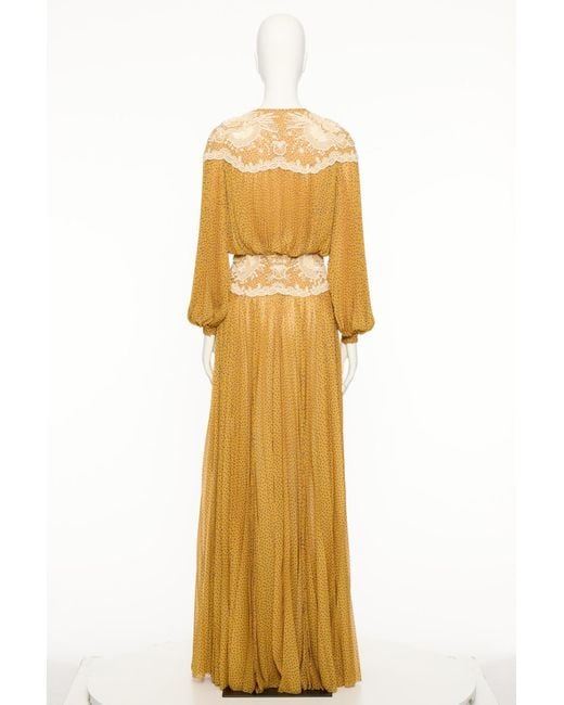 Valentino Metallic Long Sleeve Dress