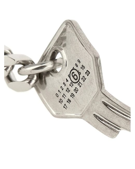 MM6 by Maison Margiela White Key Chain Bracelet
