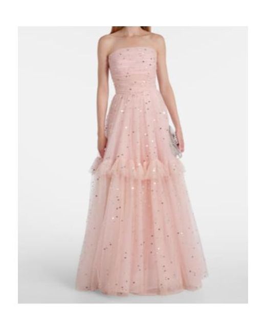 Jenny Packham Pink Sequined Gown