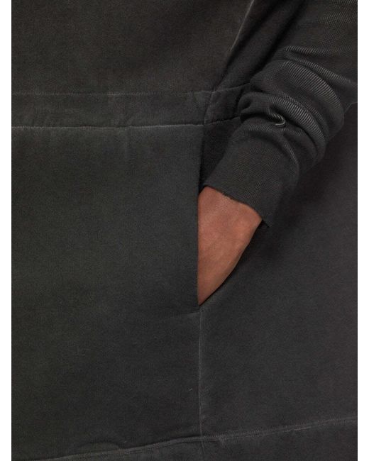 Rick Owens Black High-Neck Long-Sleeved Sweatshirt
