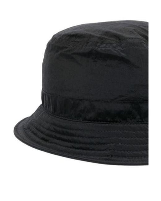 Stone Island Black Junior Logo Patch Bucket Hat