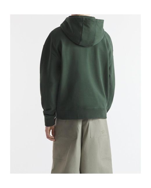 Maison Kitsuné Green Maison Kitsuné Bold Fox Head Patch Drawstring Hoodie for men