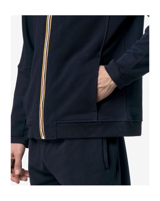 K-Way Blue Pepin High Colloar Sweatshirt for men