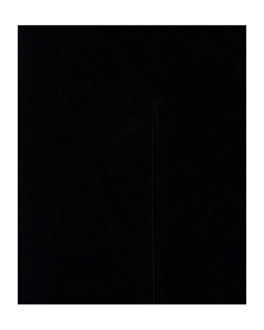 Saint Laurent Black Velvet Wide-Leg Pants