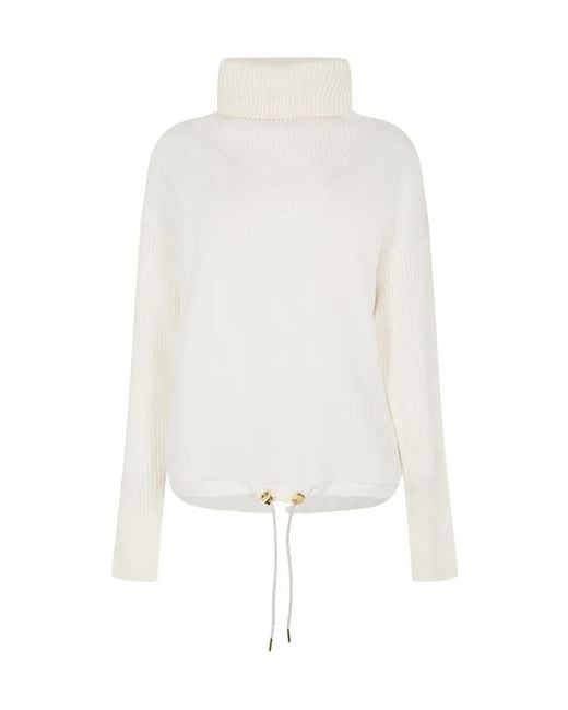 Varley White Hannah Cowl Neck Sweat