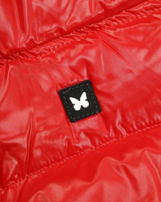 Weekend by Maxmara Red Hooded Quilted Down Jacket
