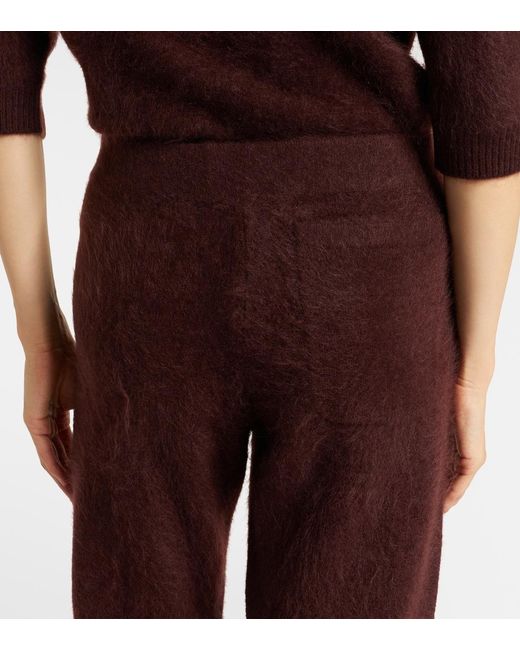 Dorothee Schumacher Brown Fluffy Statement Wool And Cashmere-Blend Flared Pants