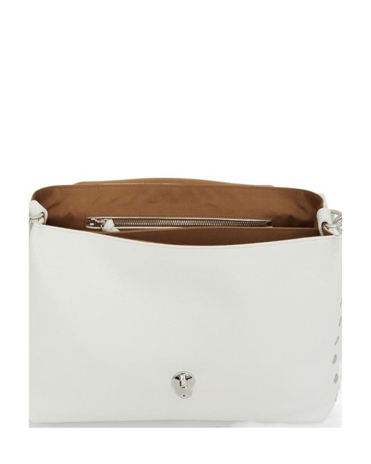 Zanellato White Logo Shoulder Bag