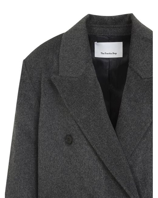 Frankie Shop Black Gaia Double Breasted Coat