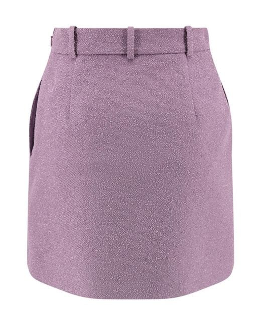 Dior Purple Belt Loop Skirt