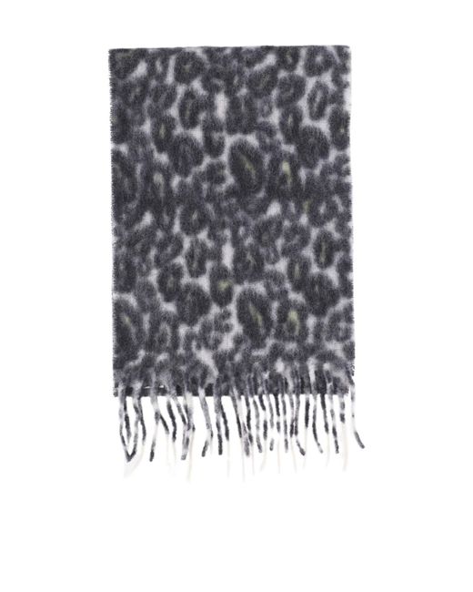Faliero Sarti Gray Patterned Wrap Scarf