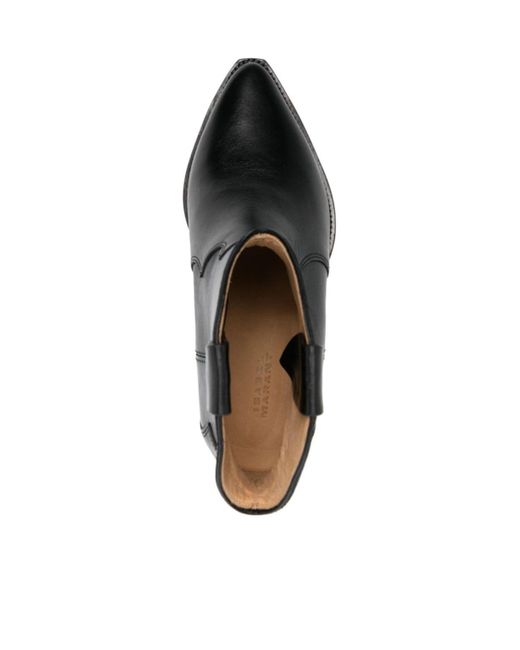 Isabel Marant Black Dewina Leather Ankle Boots