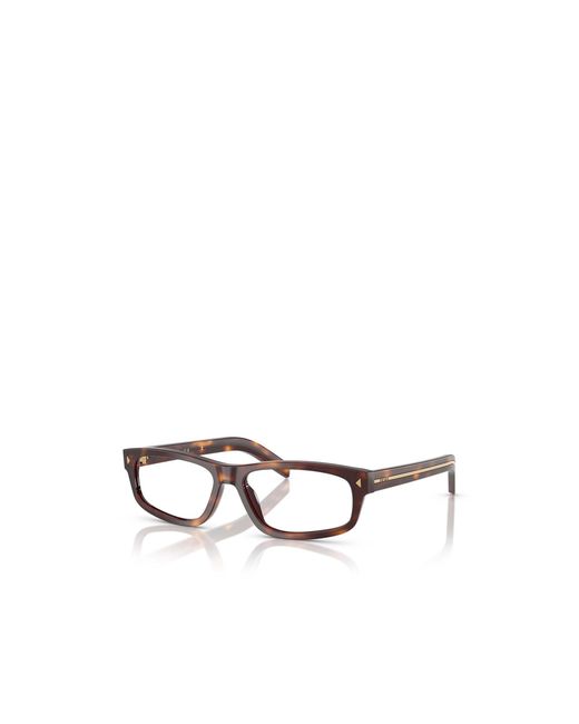 Prada White Eyewear Rectangular Frame Glasses for men
