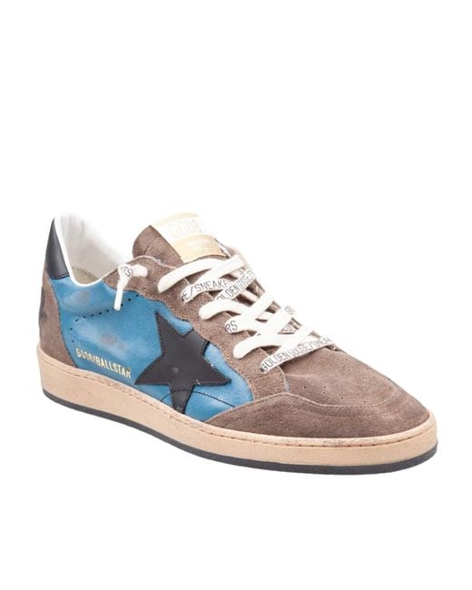 Golden Goose Deluxe Brand Blue Ballstar Low-Top Sneakers for men