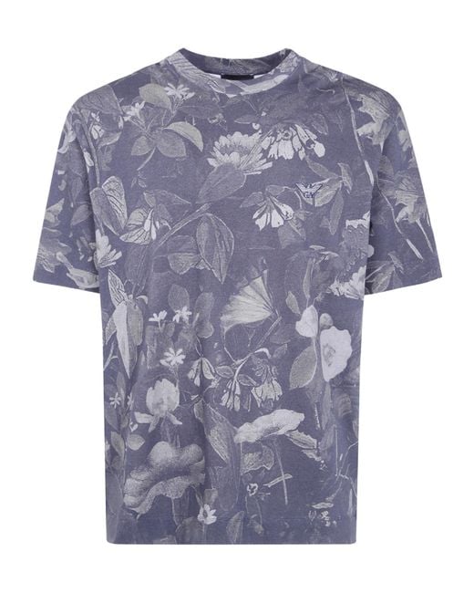 Emporio Armani Blue Short-Sleeved T-Shirt for men