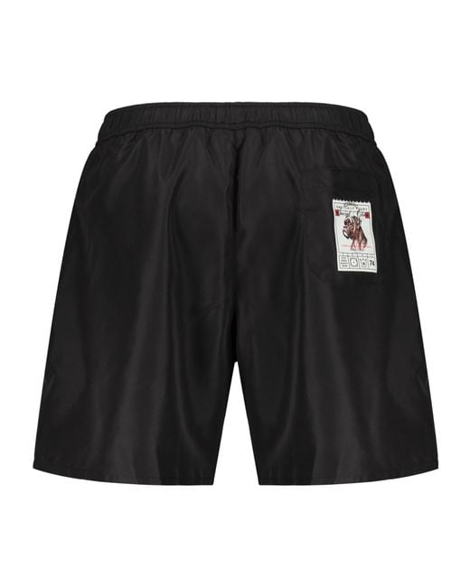 Iceberg Black Logo Swim Shorts for men