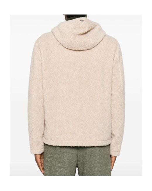 Herno Natural Fleece-Texture Hooded Jacket for men